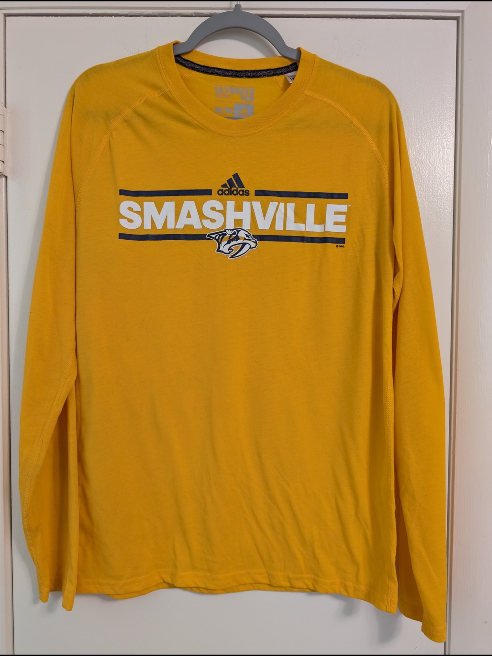 Nashville Predators Adidas "Smashville" Long Sleeve Shirt - Size Medium